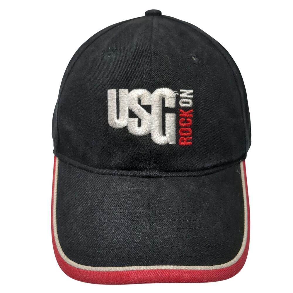 USG Rock On Strapback Baseball Cap Black One Size Embroidered Authentic TSMGI